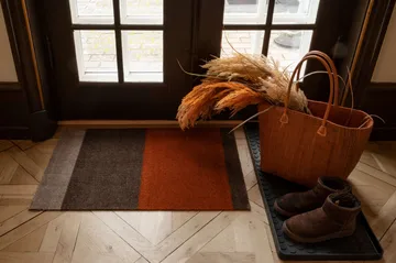 Stripes doormat horizontal - Brown-terracotta. 60x90 cm - tica copenhagen