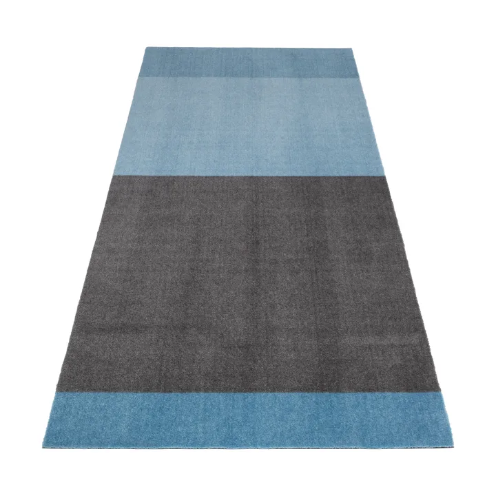 Stripes hallway rug horizontal - Blue-steel grey. 90x200 cm - tica copenhagen
