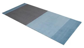 Stripes hallway rug horizontal - Blue-steel grey. 90x200 cm - tica copenhagen