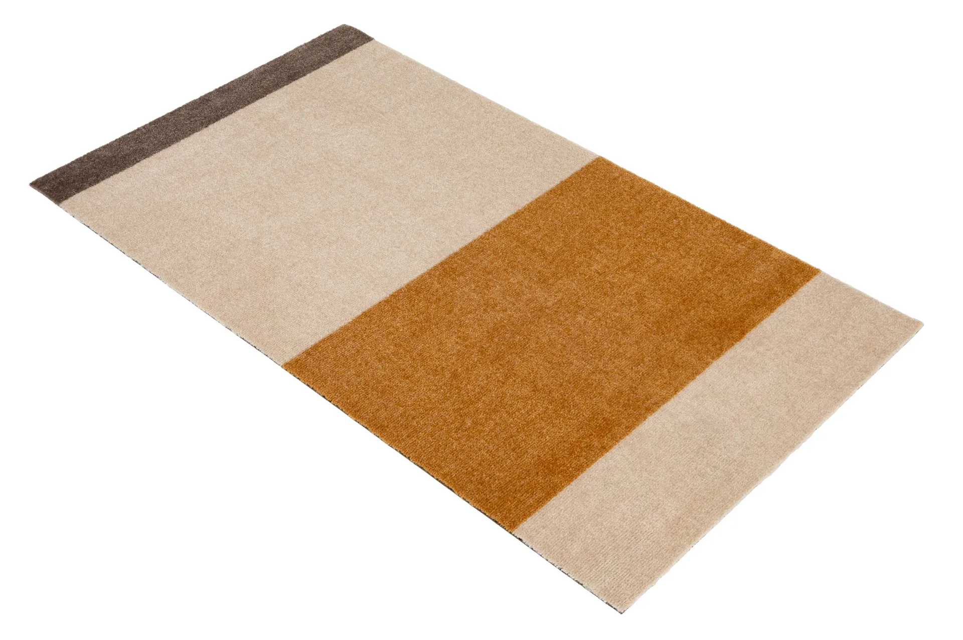Stripes hallway rug horizontal, Ivory-dijon-brown. 67x120 cm tica copenhagen