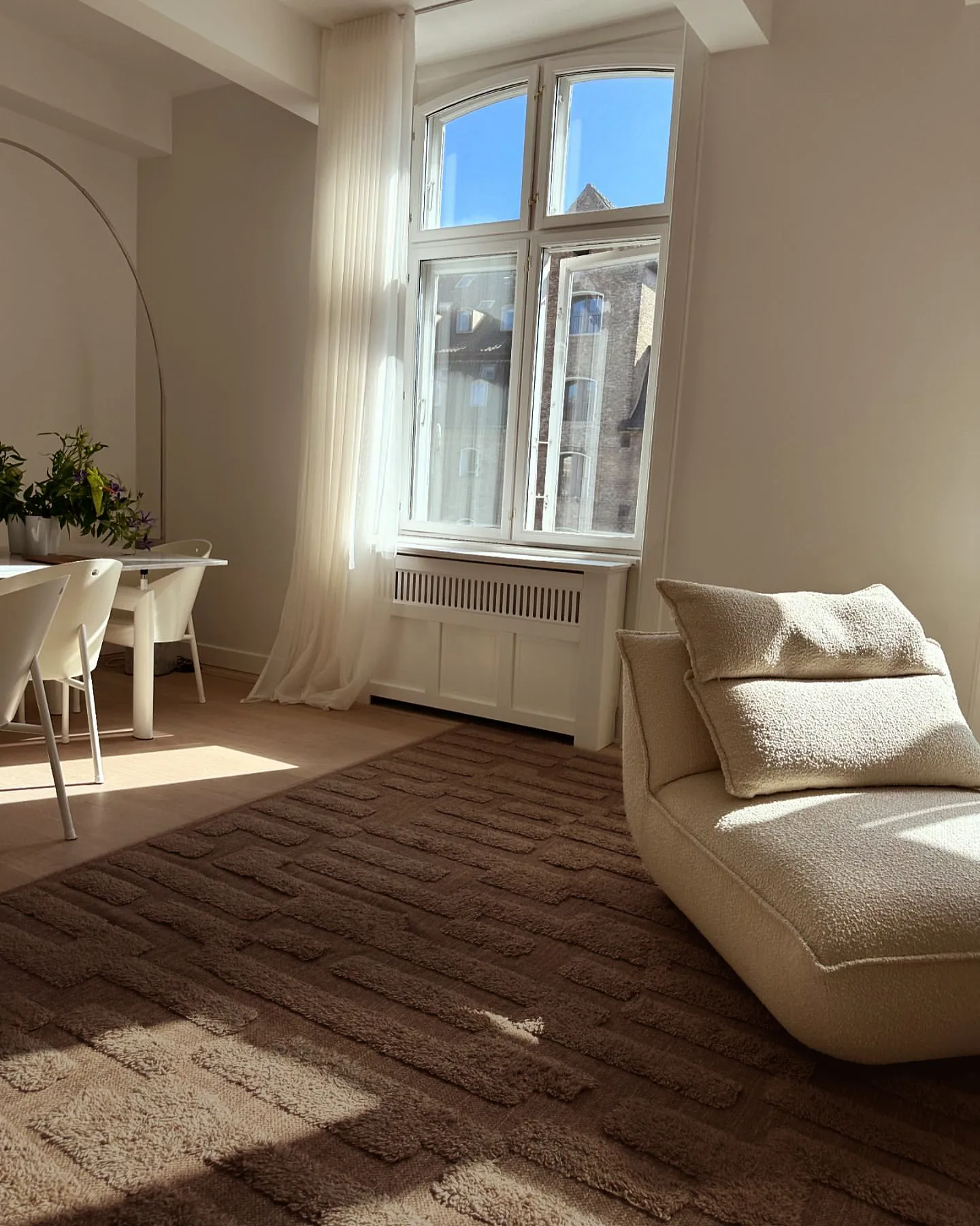 Bielke wool rug 250x350 cm, Dark beige Tinted