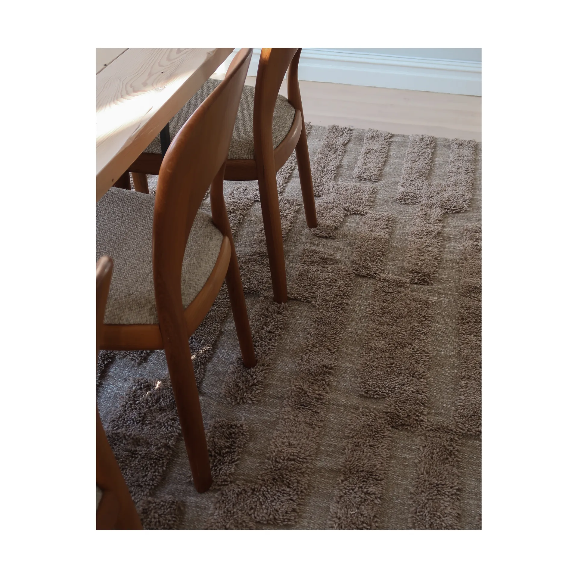 Bielke wool rug 300x400 cm, Dark beige Tinted