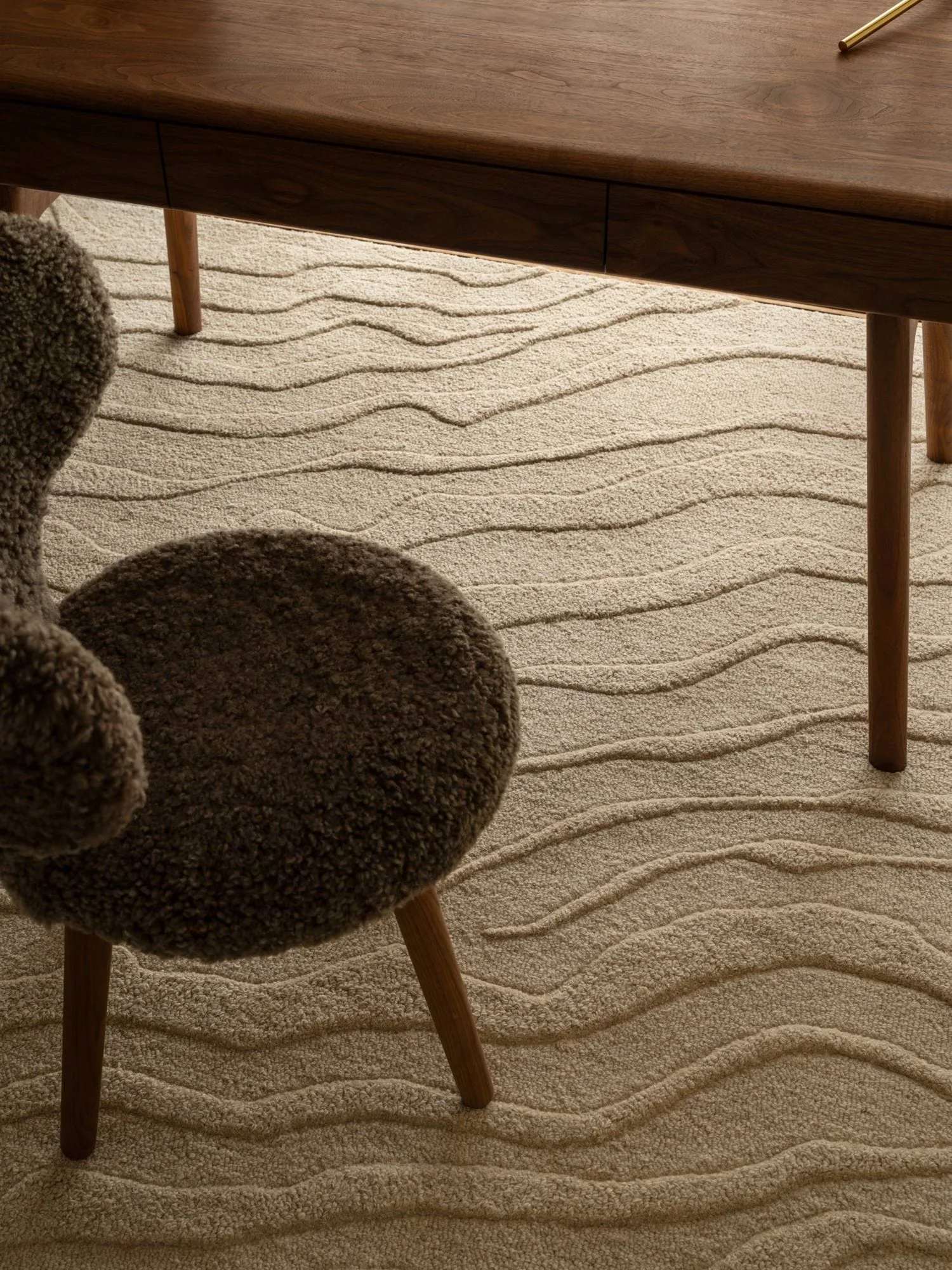 Duvell wool rug, Beige, 250x350 cm Tinted