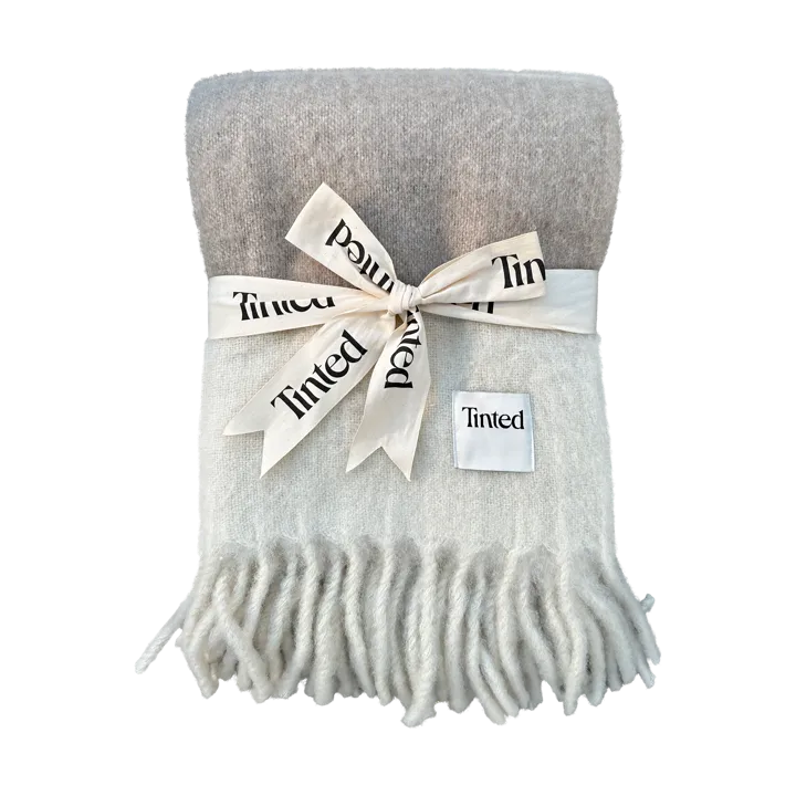 Hemple wool throw 130x170 cm - Beige-offwhite - Tinted
