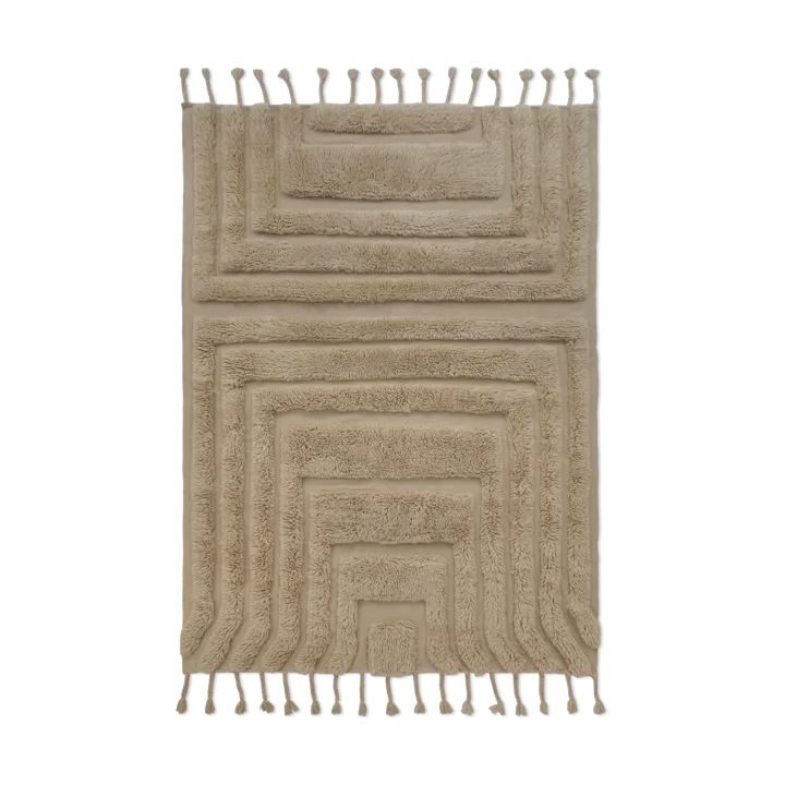 Kask wool carpet 170x240 cm - Beige - Tinted