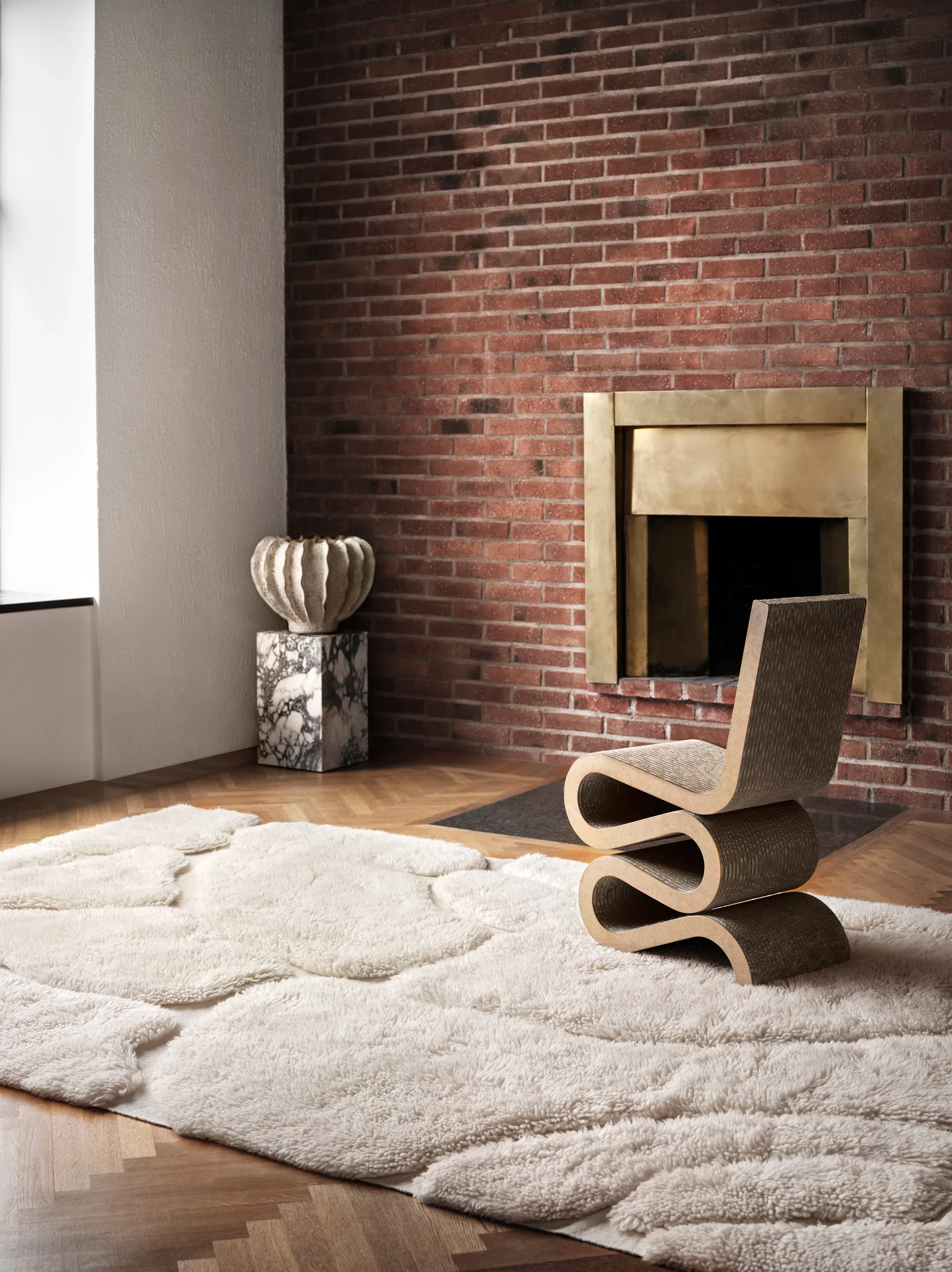 Kullin wool carpet 170x240 cm, Offwhite Tinted