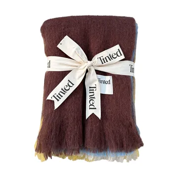 Lovstrand wool throw 130x170 cm - Brown-multi - Tinted