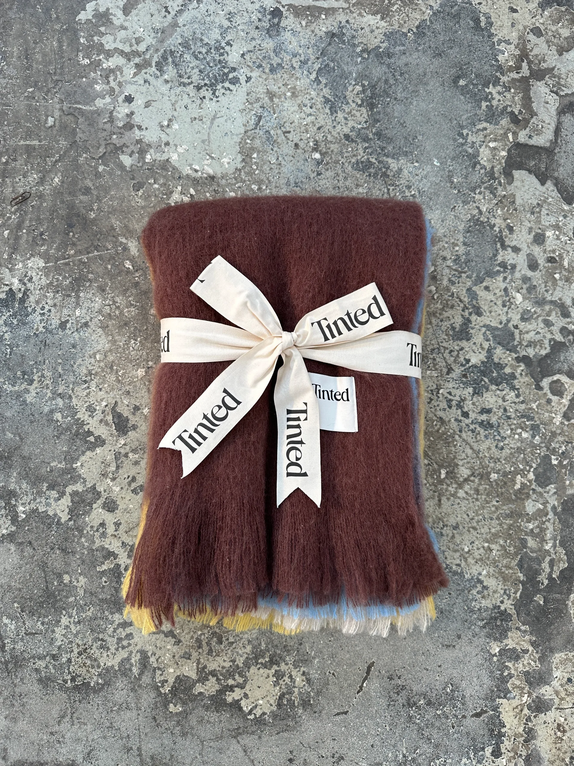 Lovstrand wool throw 130x170 cm, Brown-multi Tinted