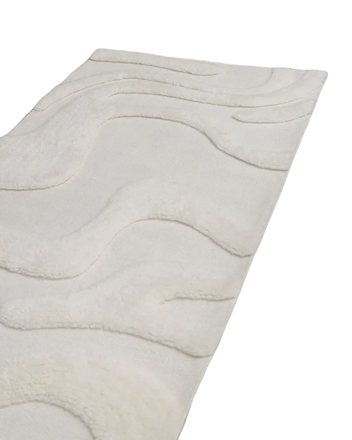 Norlander entrance rug wool 80x250 cm - White - Tinted