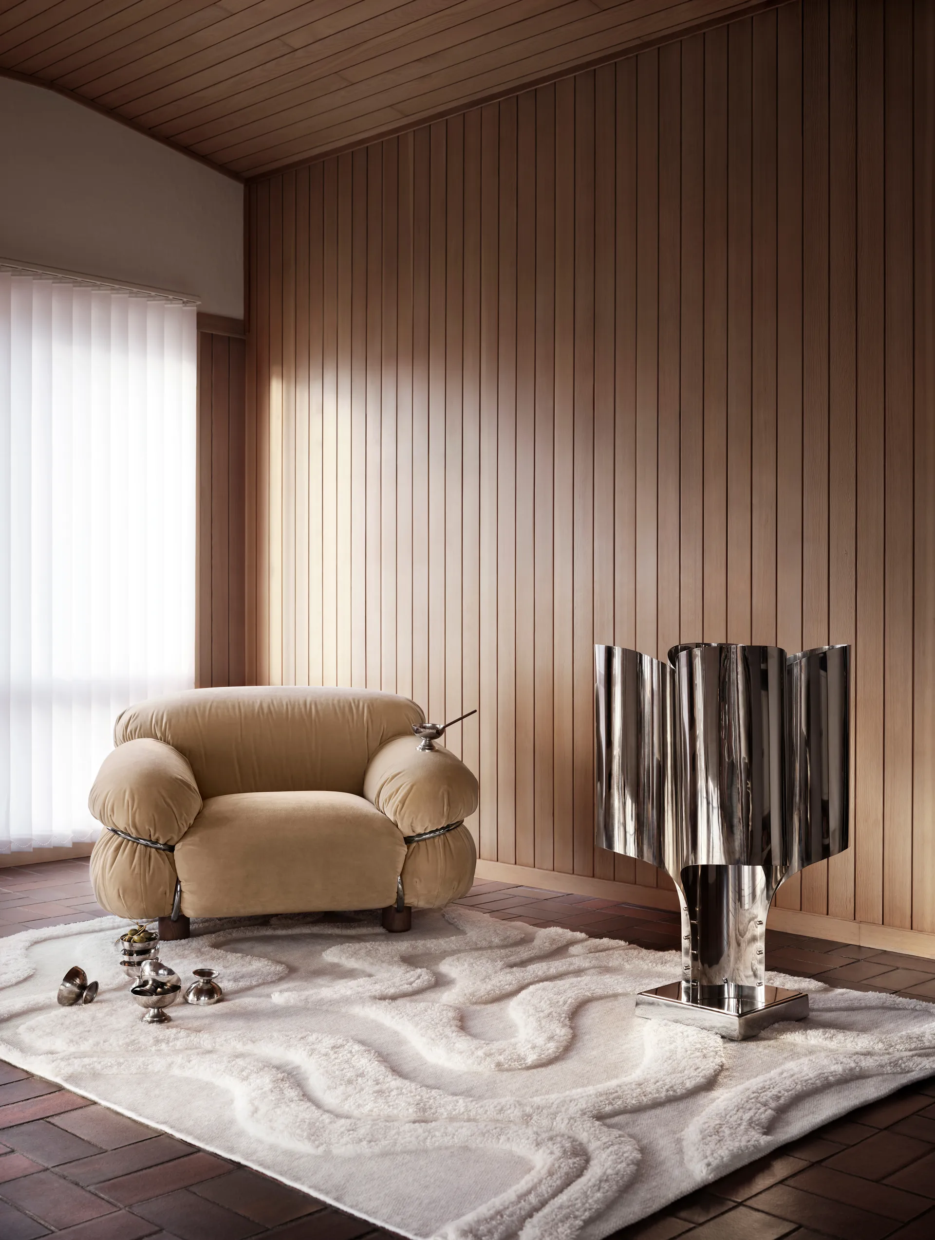 Norlander wool carpet 180x240 cm, Offwhite Tinted