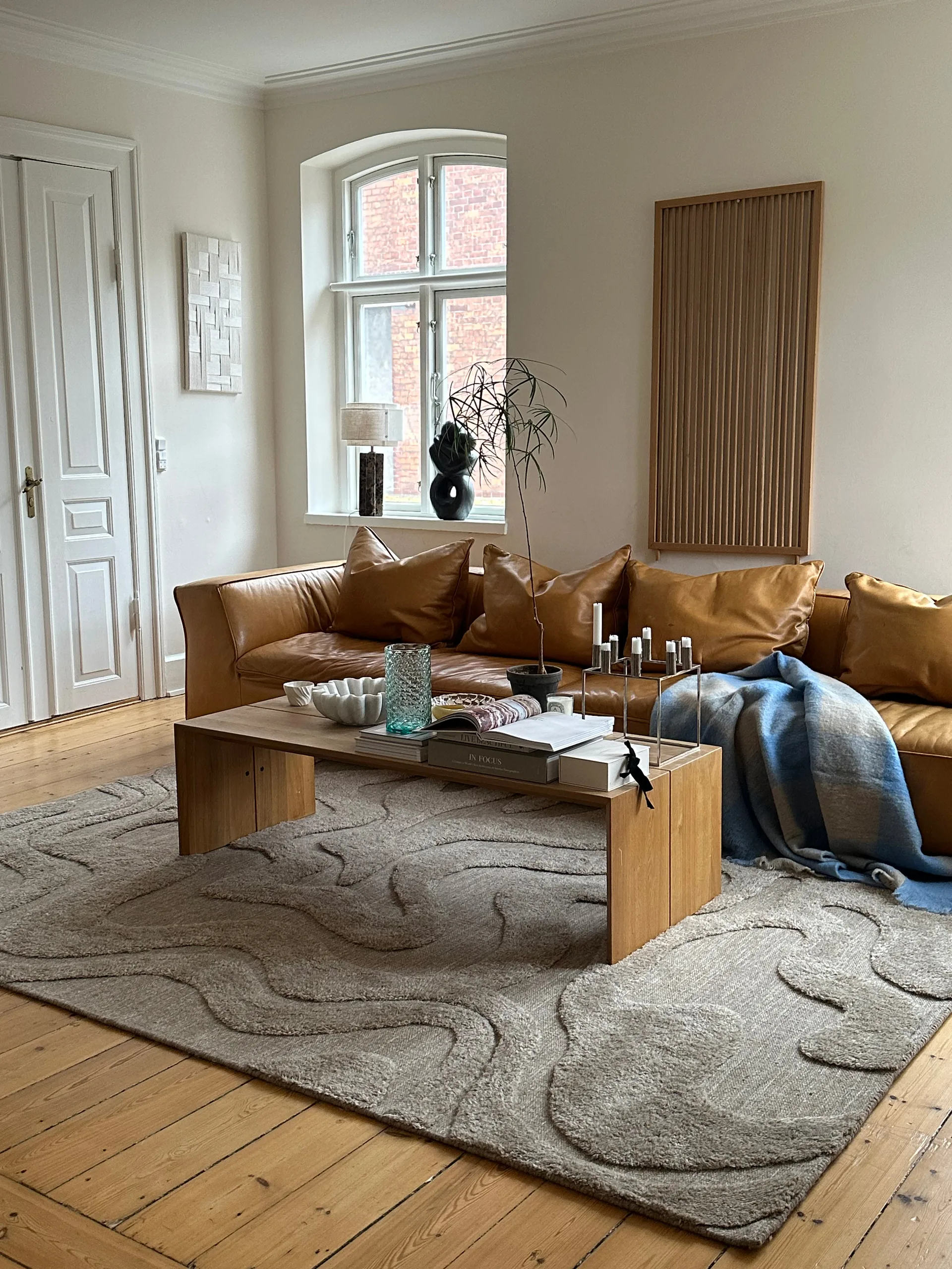 Norlander wool rug 200x300 cm, Beige-melange Tinted