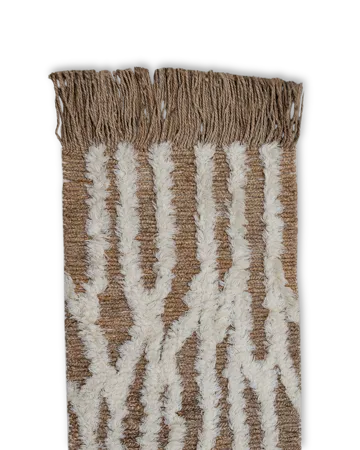 Wahl entrance rug jute 80x250 cm - Brown-offwhite - Tinted
