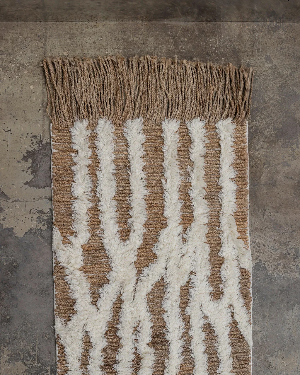 Wahl entrance rug jute 80x250 cm, Brown-offwhite Tinted