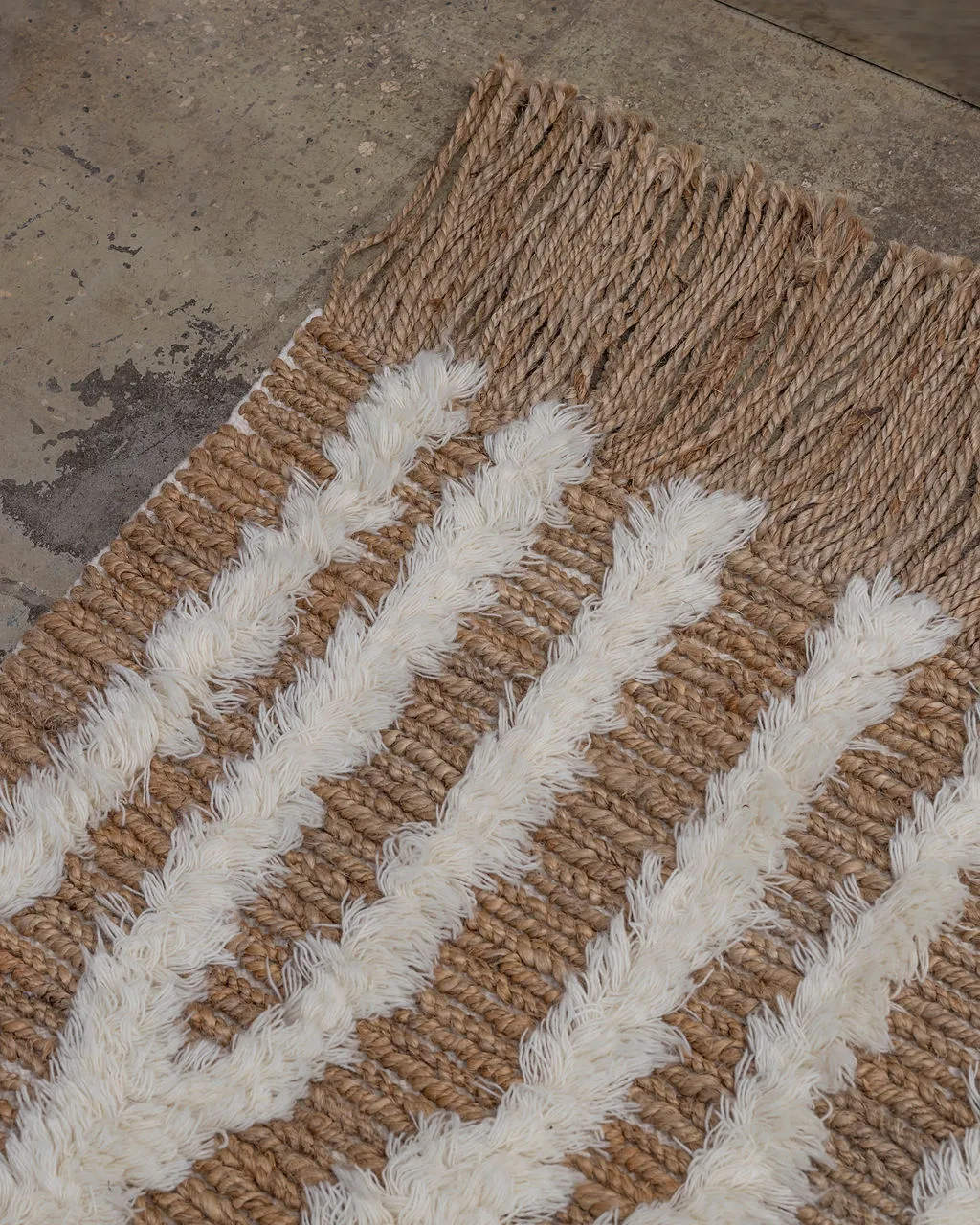 Wahl entrance rug jute 80x350 cm, Brown-offwhite Tinted