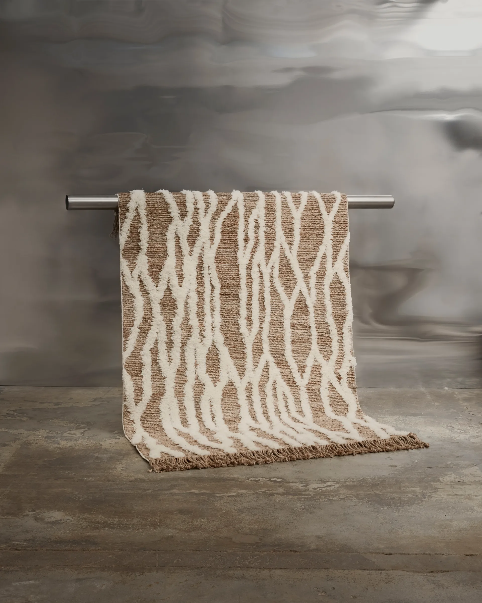 Wahl jute carpet 170x240 cm, Brown-offwhite Tinted