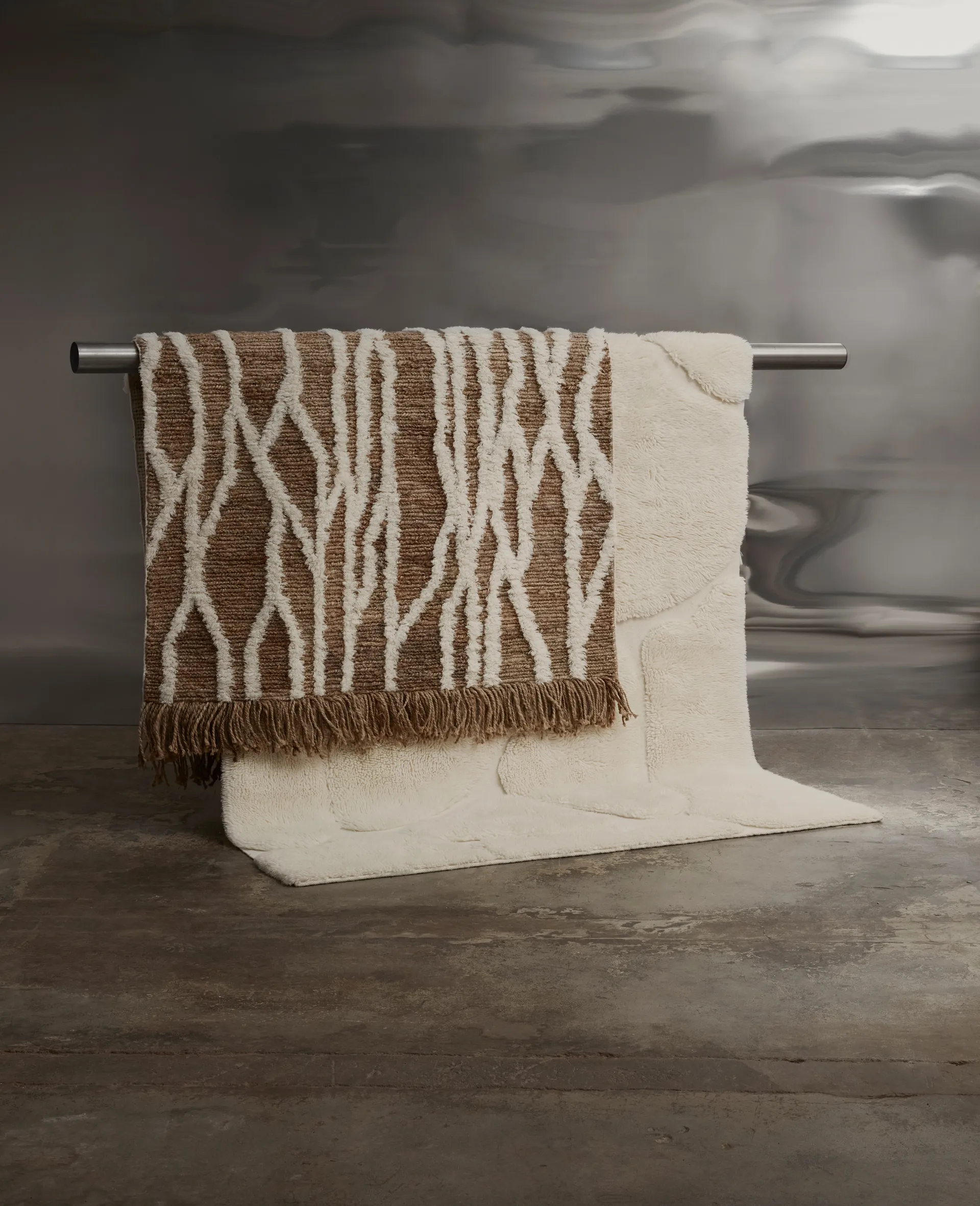 Wahl jute carpet 170x240 cm, Brown-offwhite Tinted