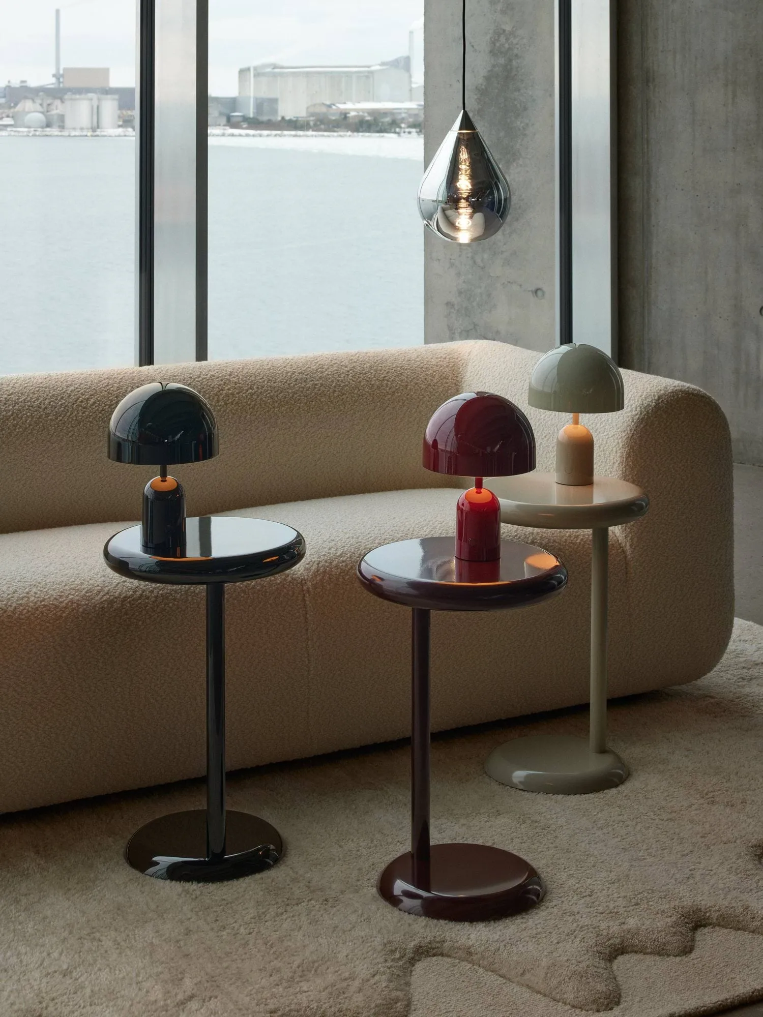 Bell Portable LED table lamp 28 cm v.2, Burgundy Tom Dixon