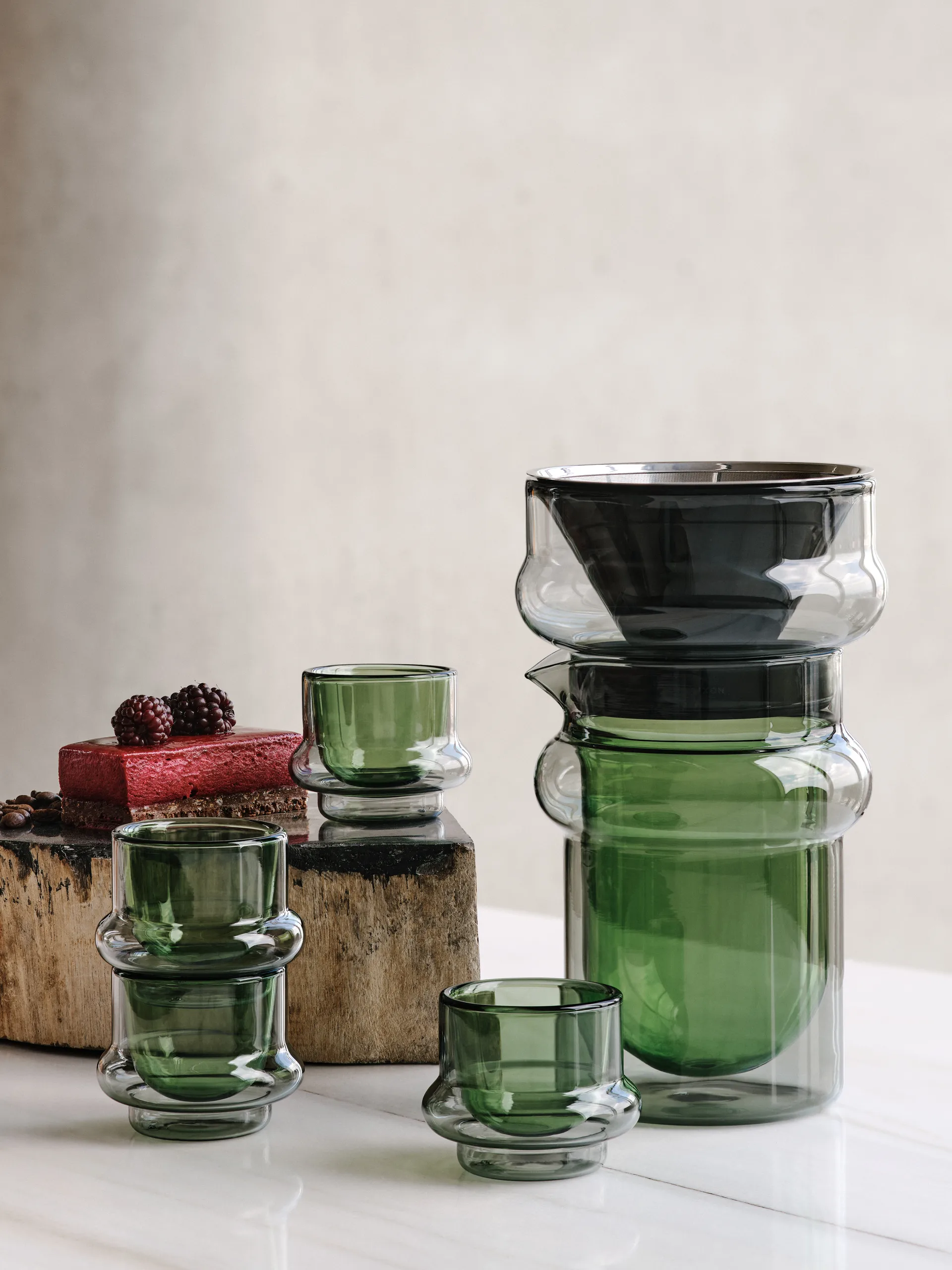 Bump carafe & filter set 40 cl, Green Tom Dixon