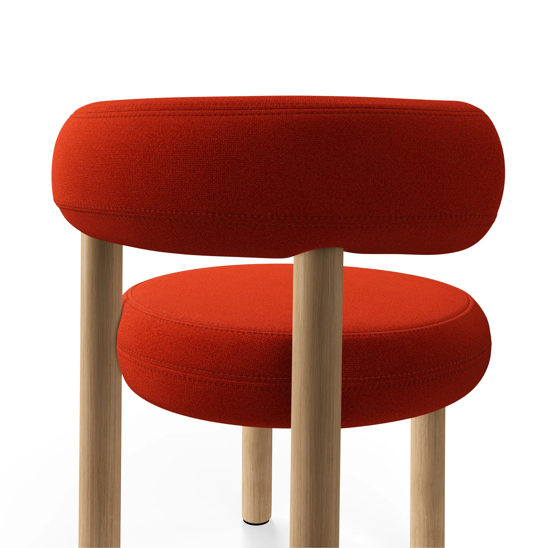 Fat dining chair, Brushed oak, Hallingdal 65 Orange Tom Dixon