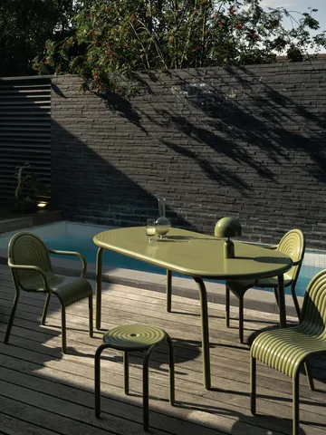 Groove dining table 86x185 cm - Moss - Tom Dixon