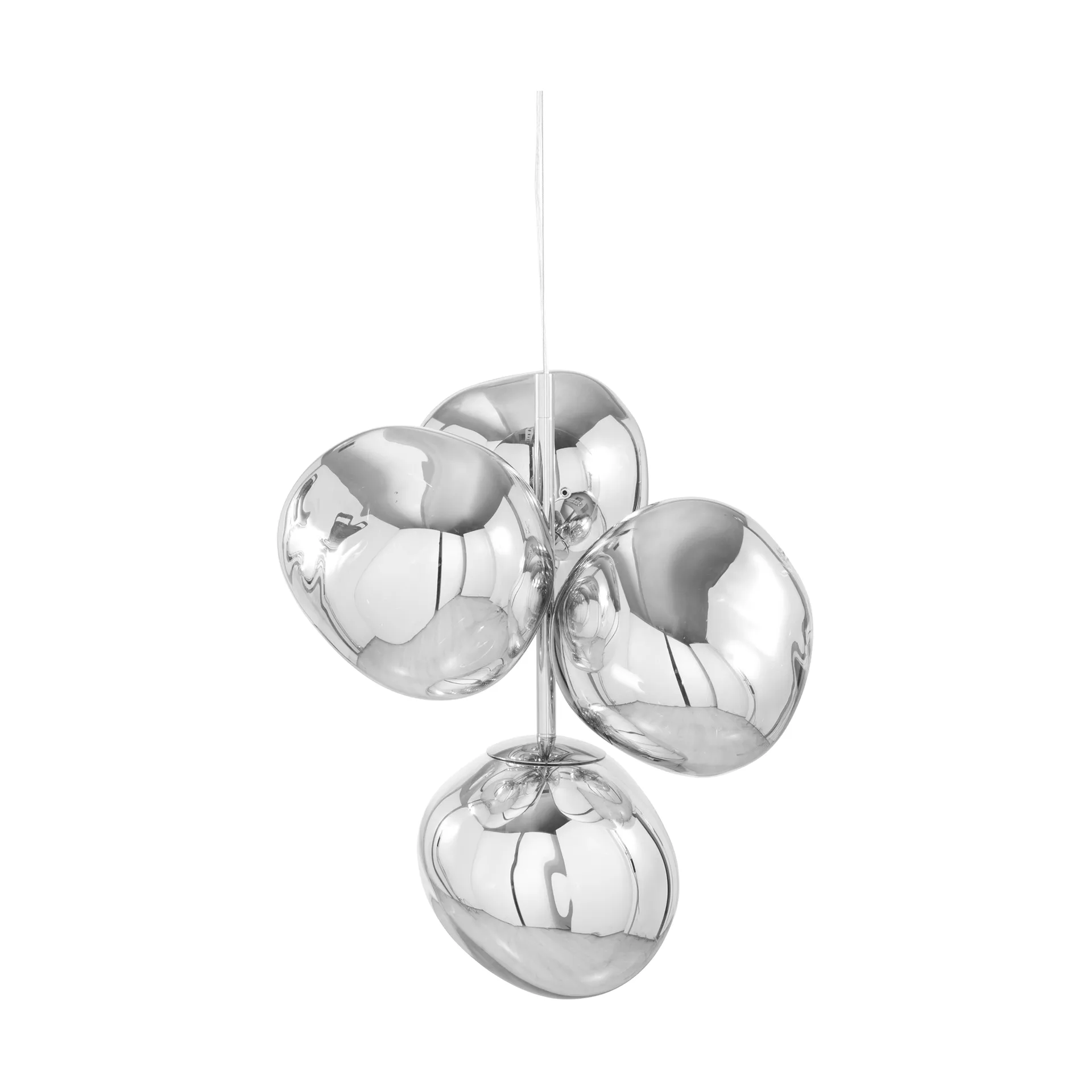 Melt Chandelier mini LED 63,4 cm, Silver Tom Dixon