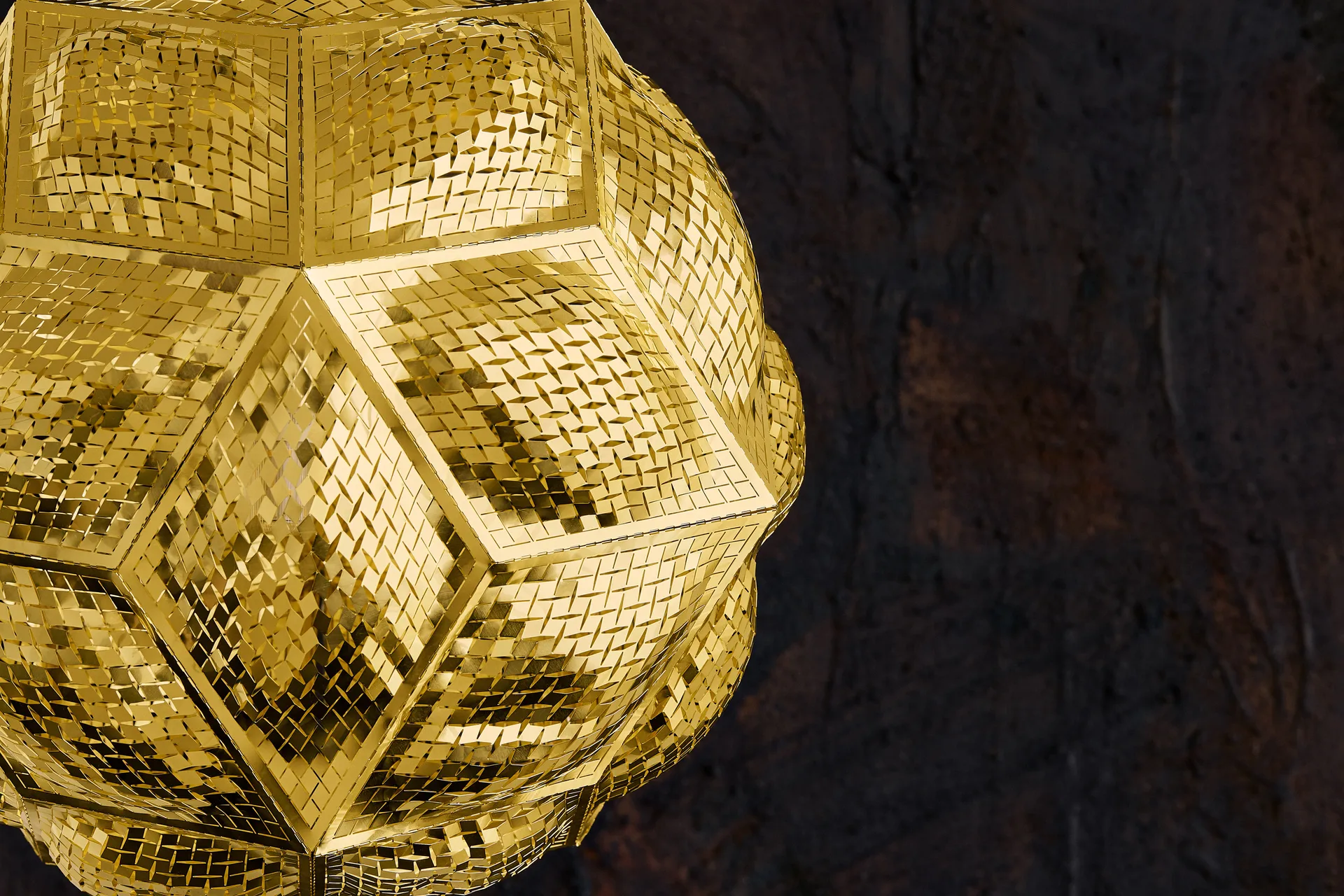 Puff Pendant ceiling lamp Ø45 cm, Brass Tom Dixon