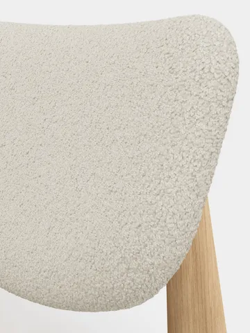 Slab lounge chair upholstered seat - Natural brushed oak-Elle 0200 CMHR Natural - Tom Dixon