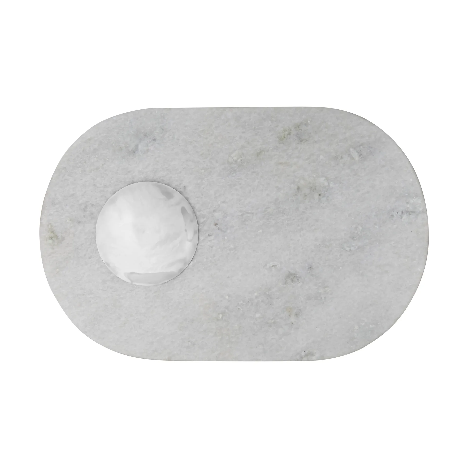 Stone cutting board 27x42 cm, White marble-silver Tom Dixon