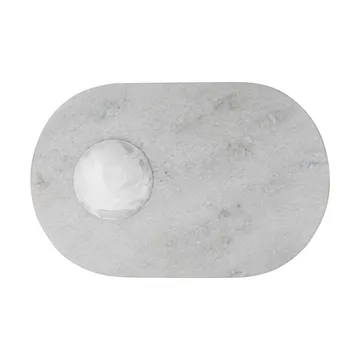 Stone cutting board 27x42 cm - White marble-silver - Tom Dixon