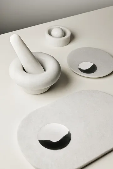 Stone mortar Ø20 cm - White marble - Tom Dixon