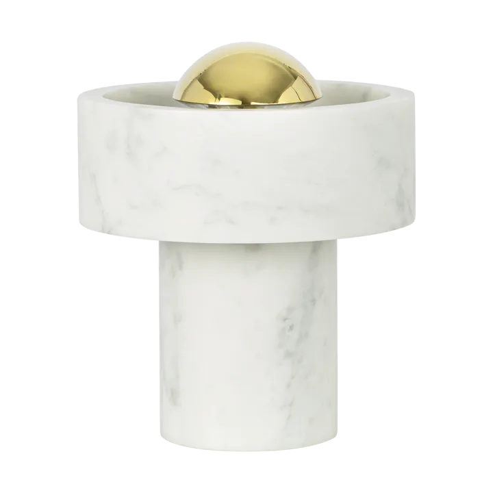 Stone Portable LED table lamp 28 cm - Marble-gold - Tom Dixon