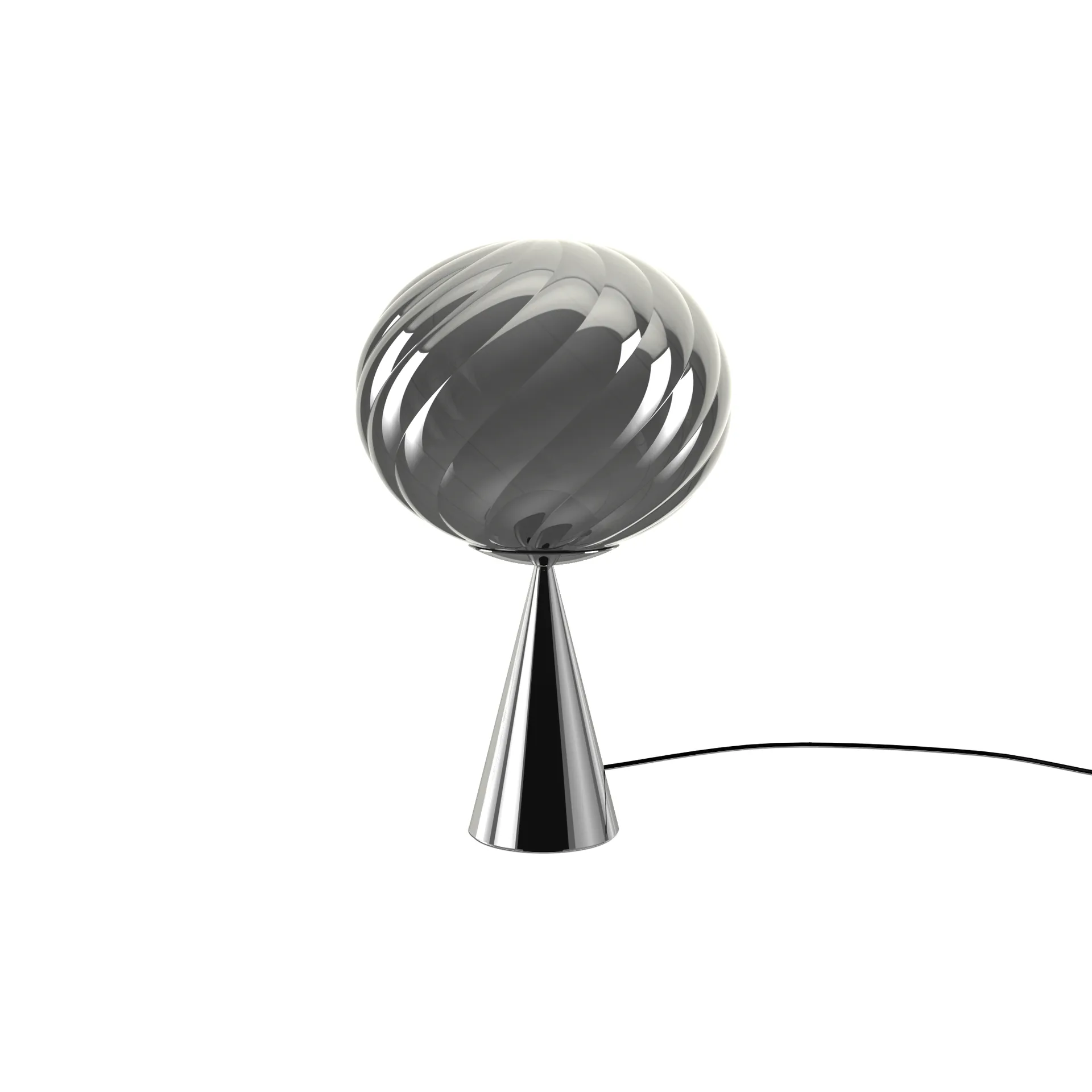 Whirl cone fat table lamp, Silver Tom Dixon