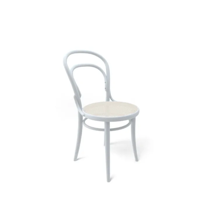 Ton no.14 chair - White B20-New rattan seat - TON