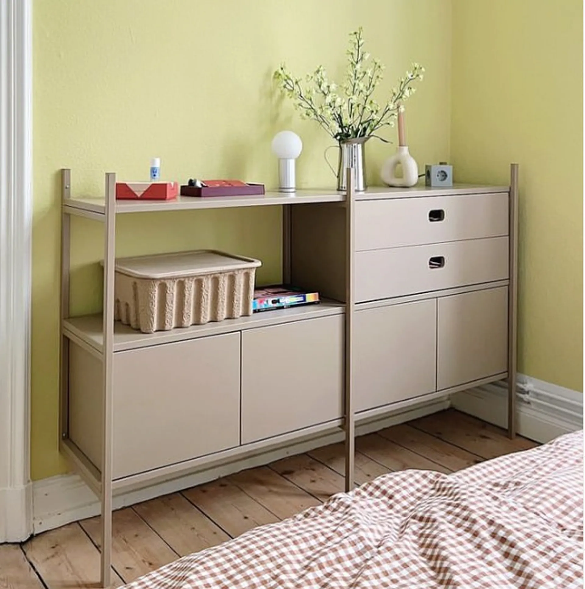Portal bookcase small, Camel, 158 cm,  TÔNN furniture