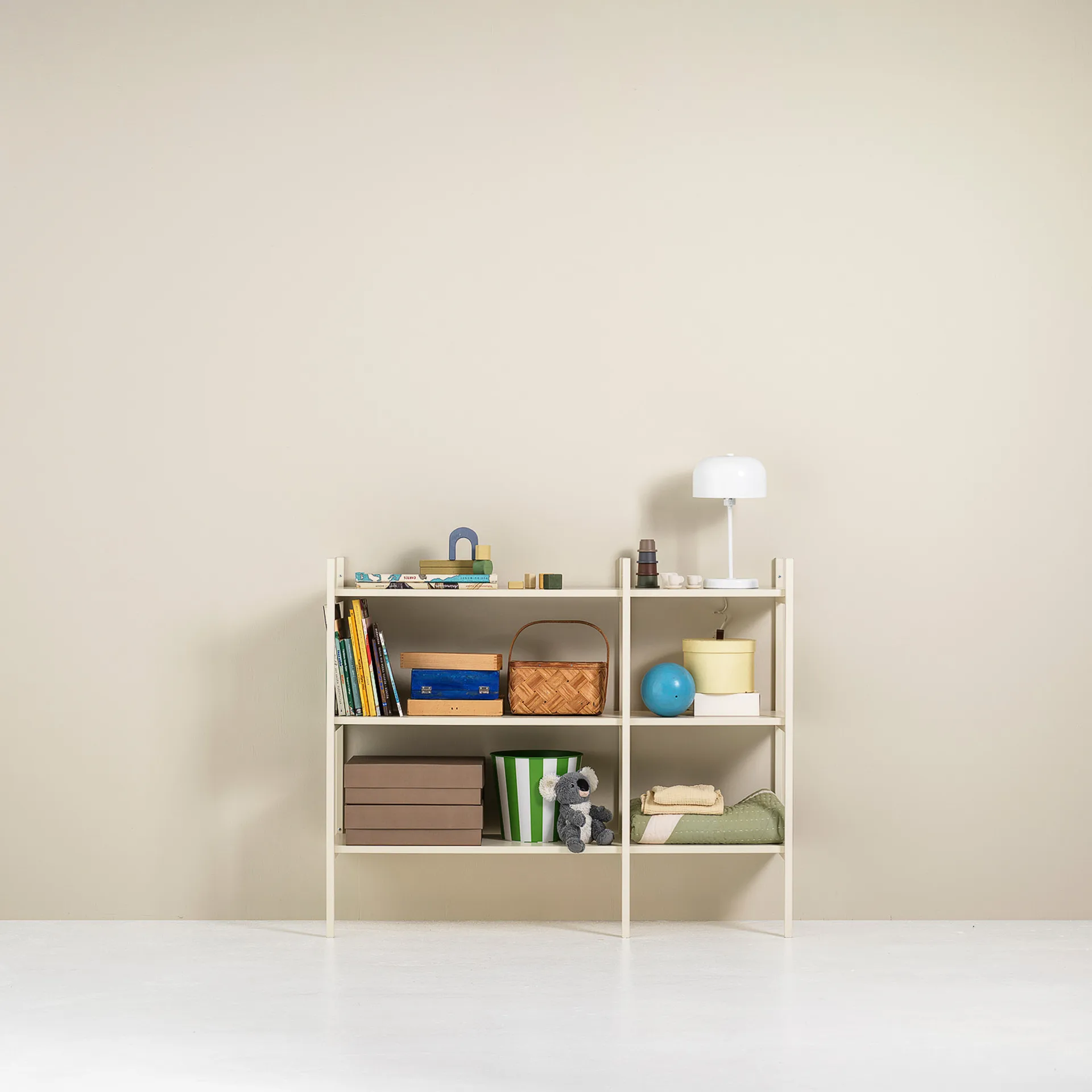 Portal bookcase small, Off white, 123 cm,  TÔNN furniture