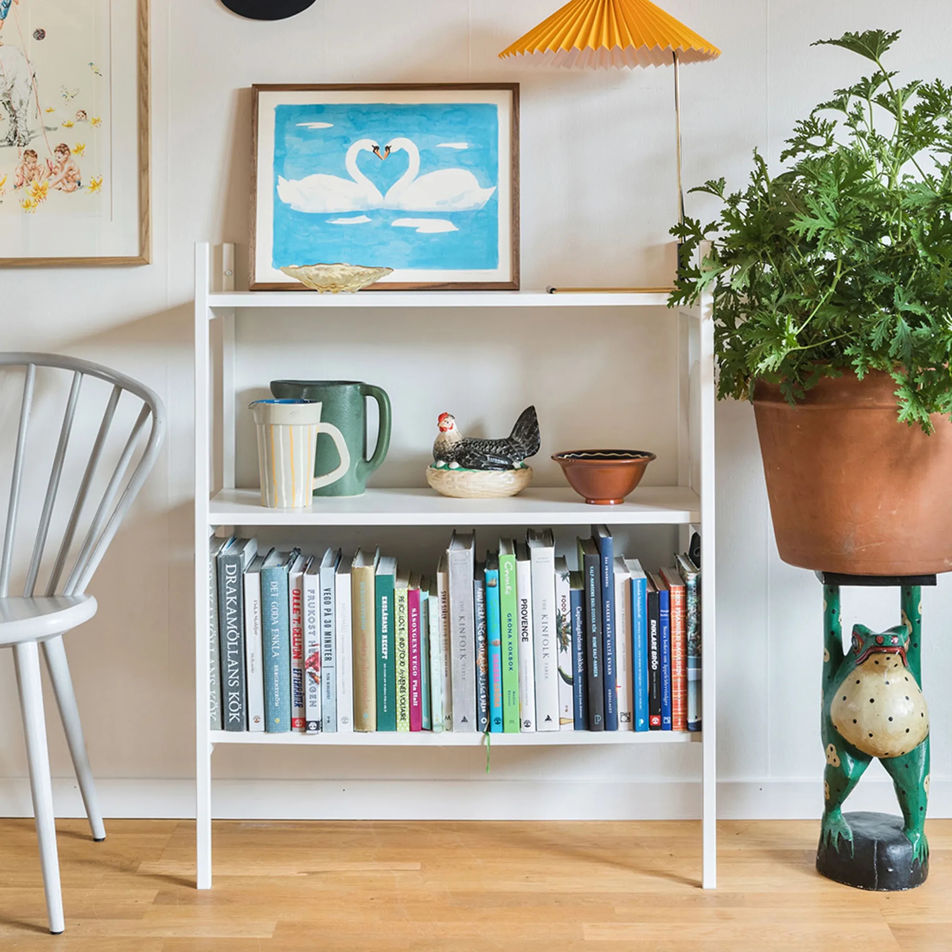 Portal bookcase small, White, 80 cm,  TÔNN furniture