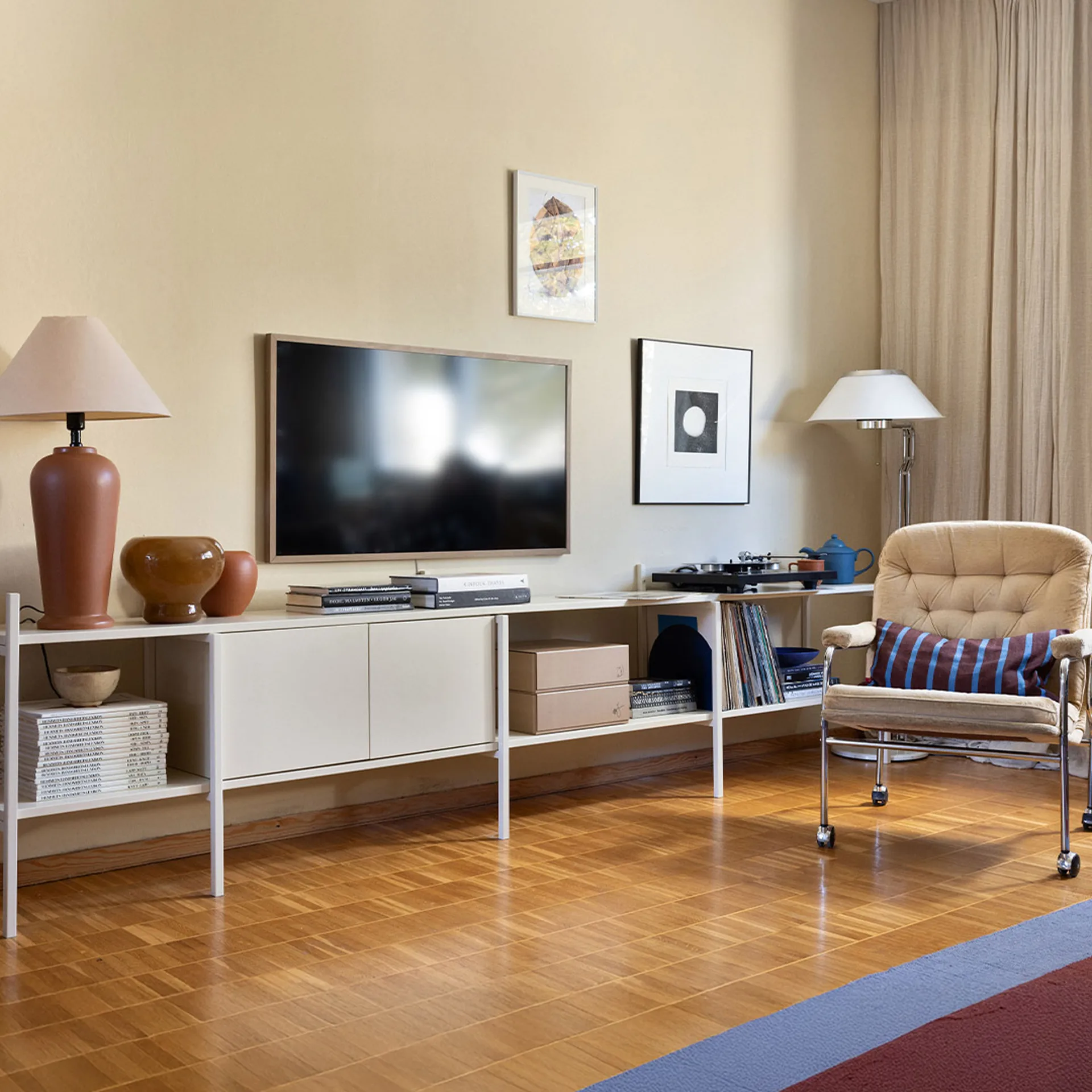Portal TV bench, Off white, 244 cm TÔNN furniture
