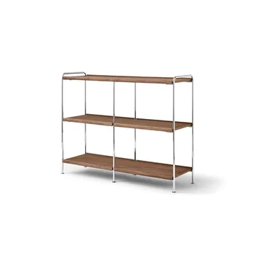Alima NDS5 shelf - Lacquered walnut-chrome, 123x95x38 cm - &Tradition