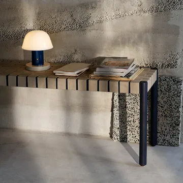 Betty TK4 bench - Oak. natural braided linen seat - &Tradition