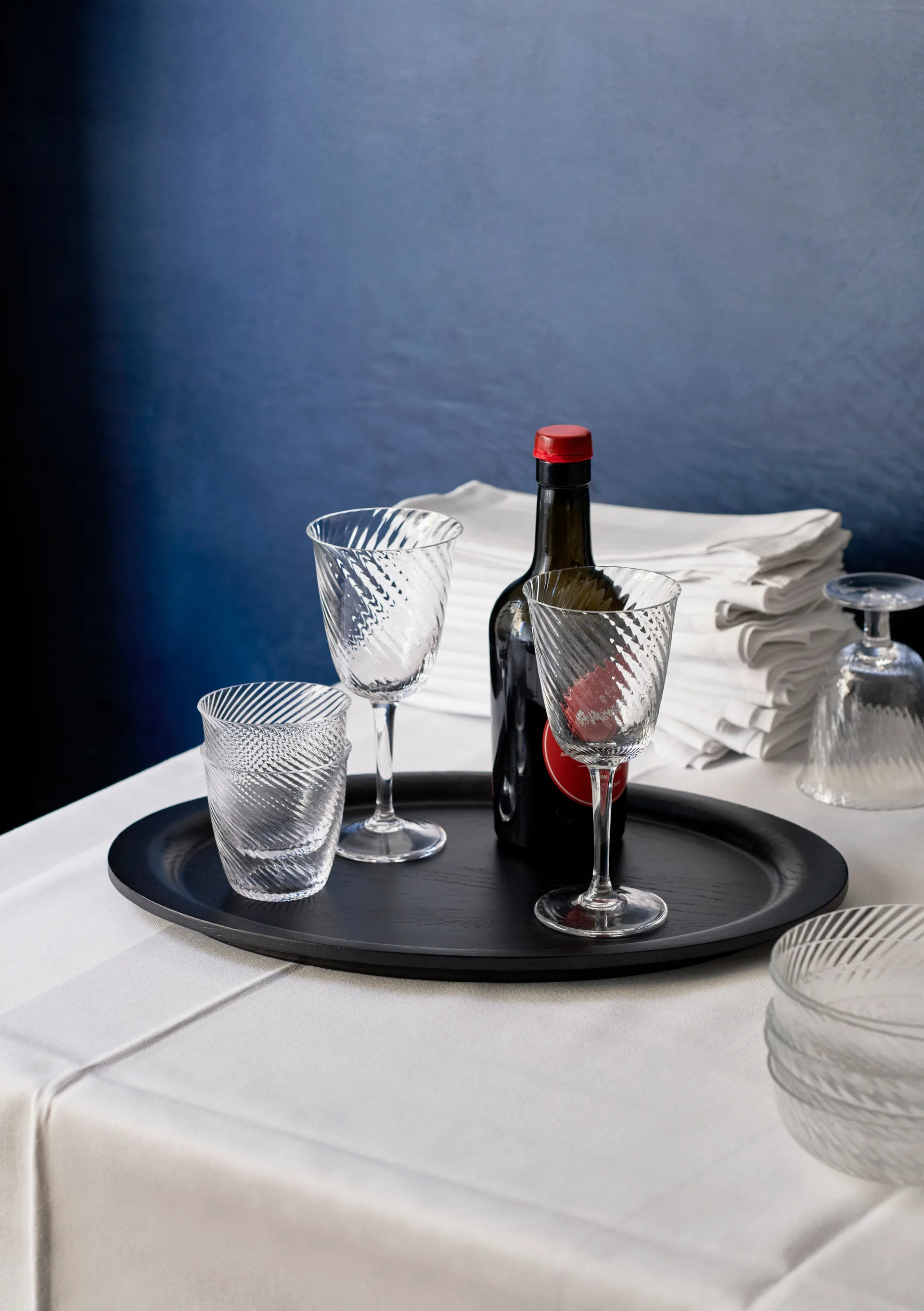 Collect SC64 tray 28 cm, Black stained oak &Tradition