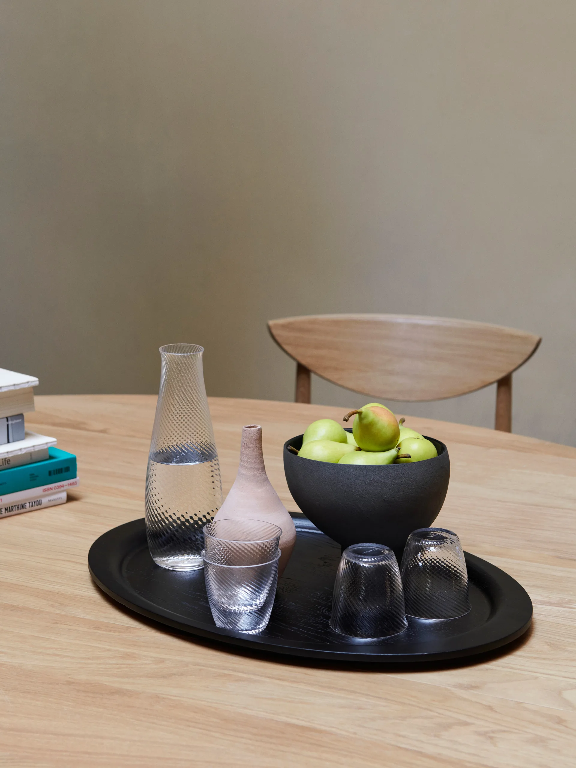Collect SC65 tray 38 cm, Black stained oak &Tradition