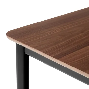 Drip HW117 dining table 103x253 cm - Black frame-clear lacq. walnut - &Tradition