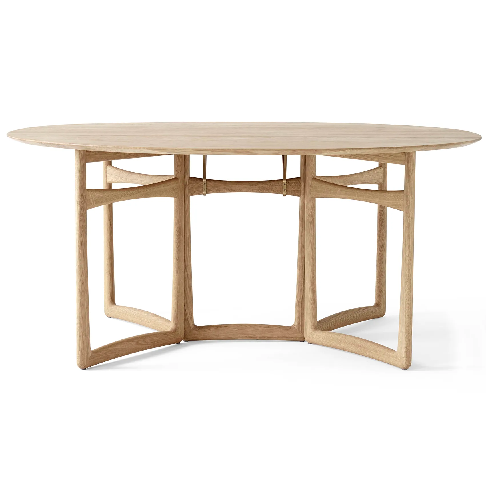 Drop Leaf dining table HM6, White oiled oak &Tradition