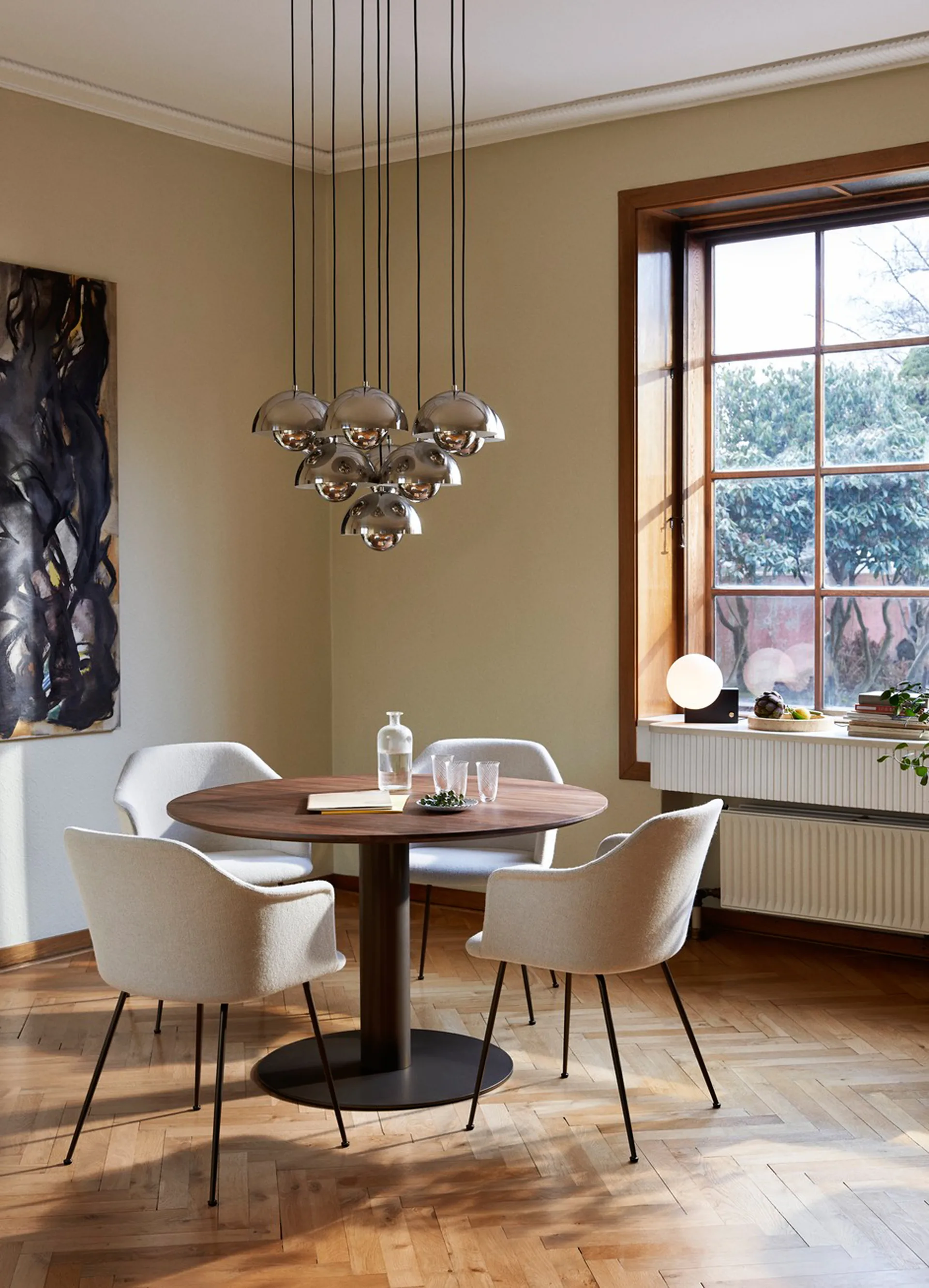 Flowerpot VP1 pendant lamp, Chrome-plated &Tradition