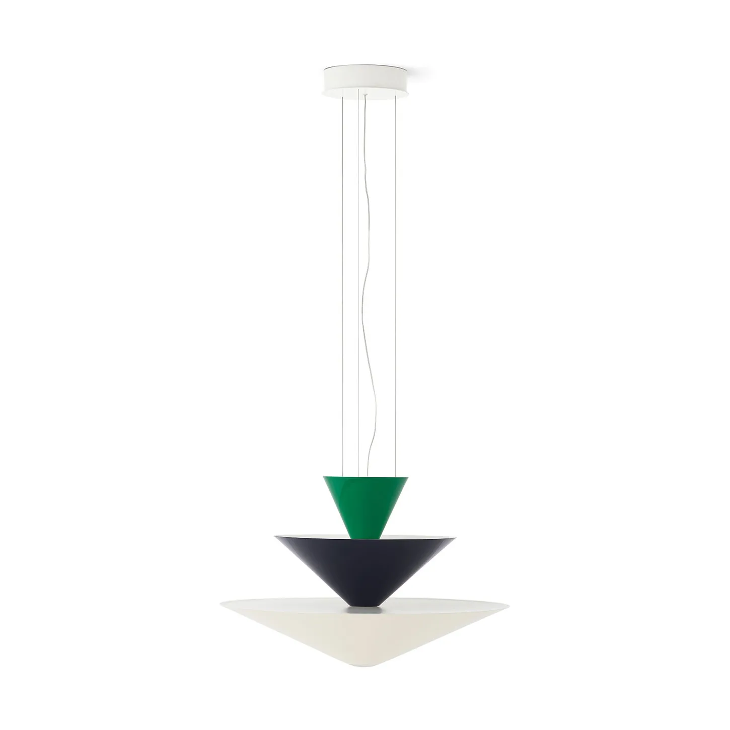 Gio LN14 pendant lamp Ø60 cm, Signal green-deep blue-ecru &Tradition