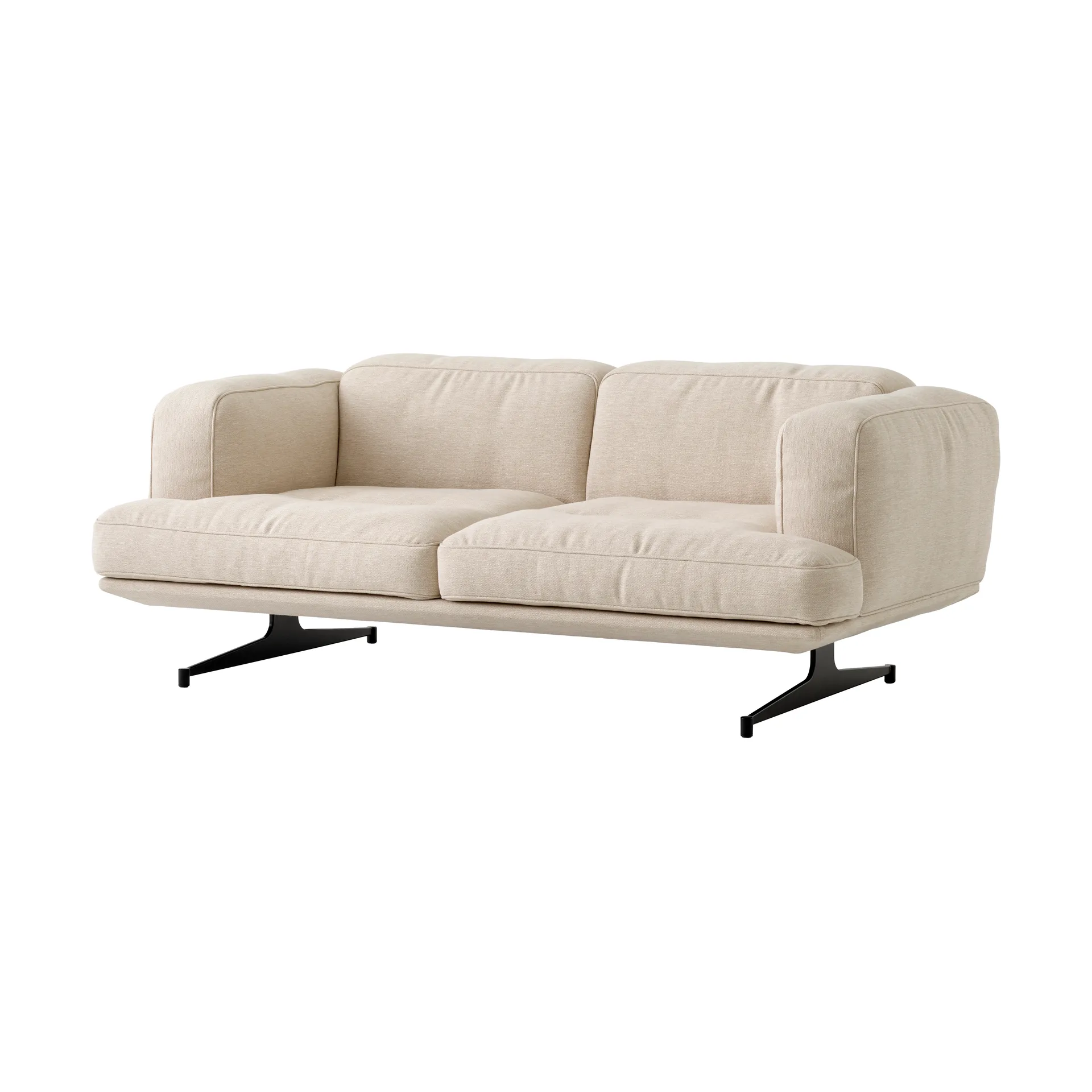 Inland AV22 sofa 2-seater, Clay 0011-warm black &Tradition