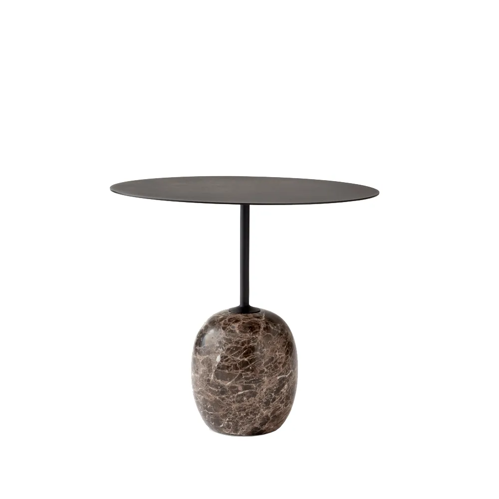 Lato LN9 side table, Black, emparador marble &Tradition
