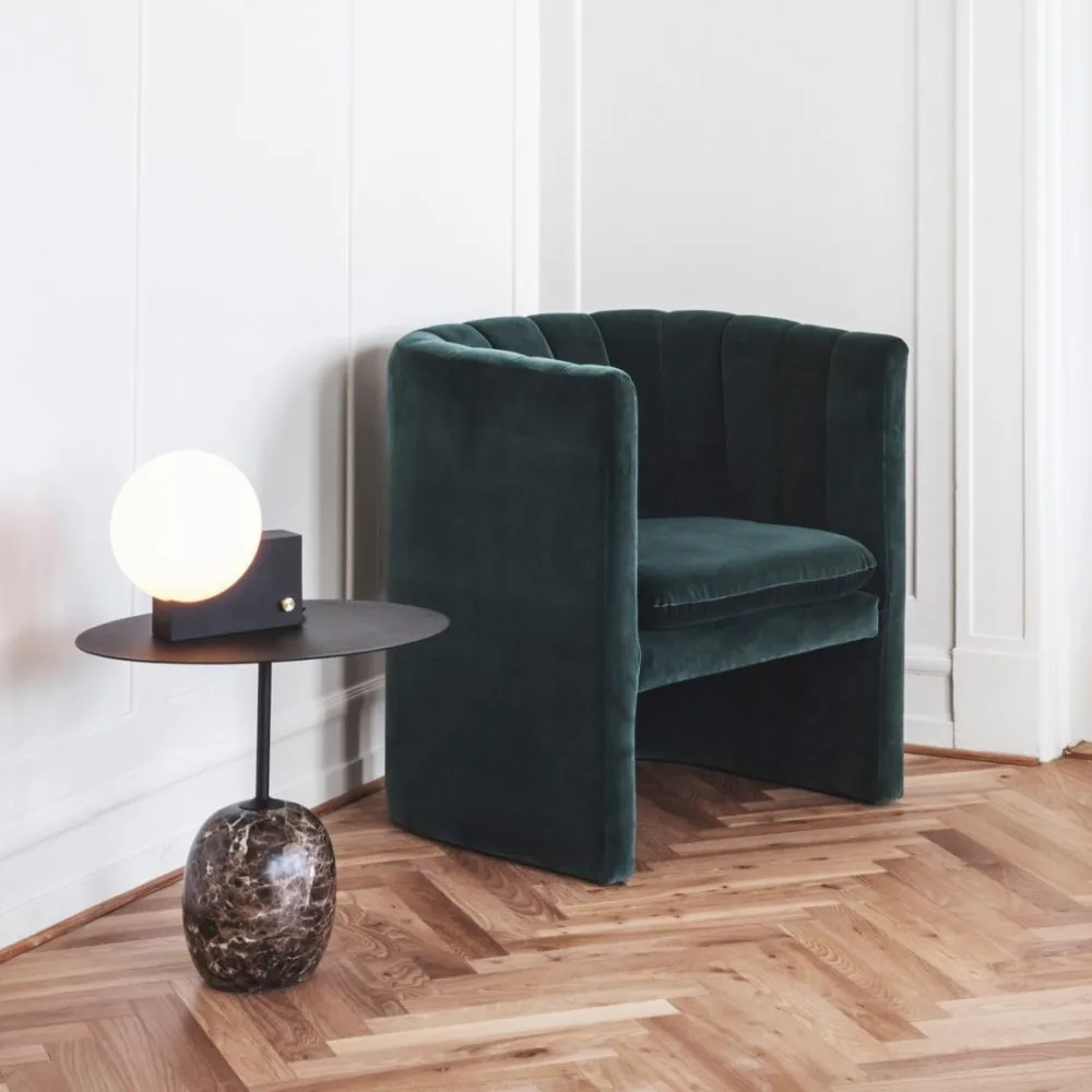 Lato LN9 side table, Black, emparador marble &Tradition