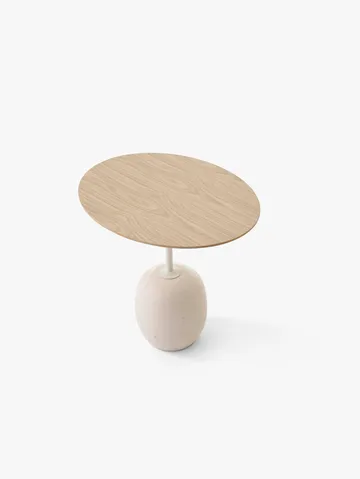 Lato LN9 side table - Oak-Crema diva marble - &Tradition
