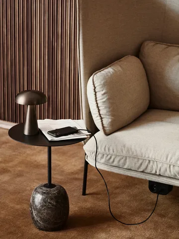 Lato side table LN8 - Warm black-Emparador marble - &Tradition